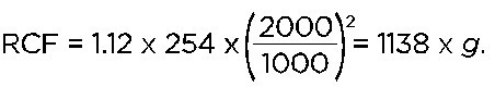 zui低RCF計(jì)算，RPM較低